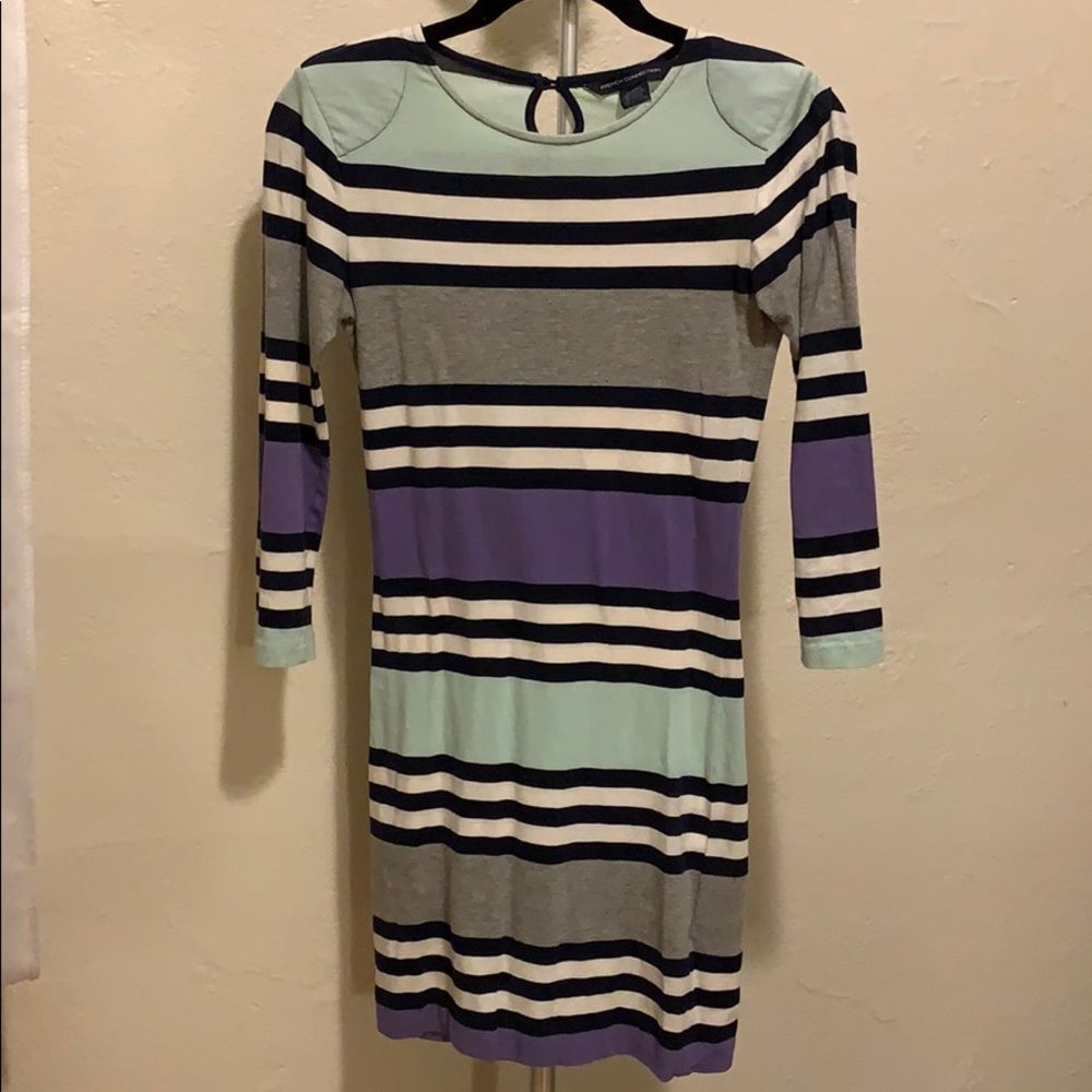 FRENCH CONNECTION Tight fit and soft striped dress